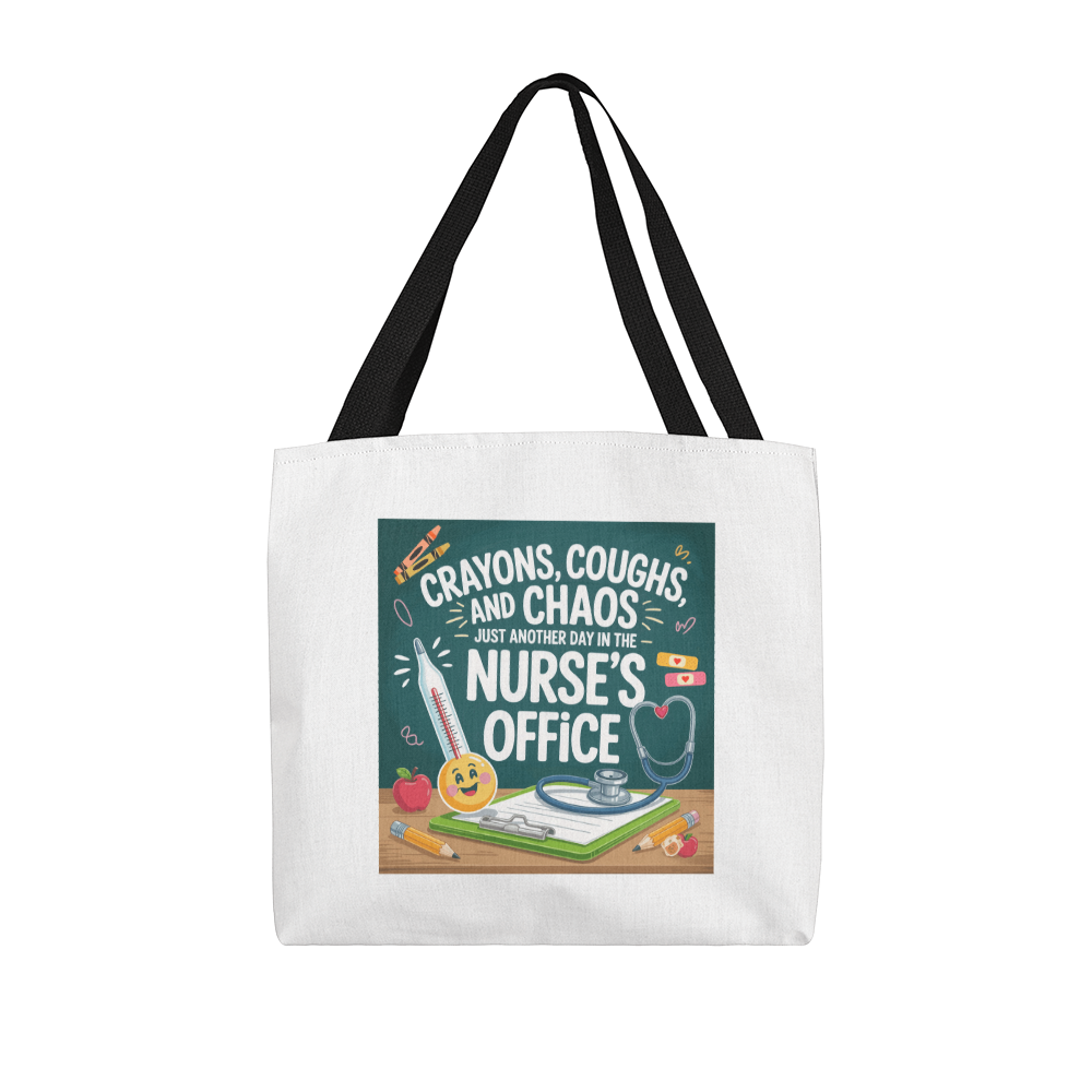 Funny School Nurse Tote Bag – Nurse's Office Gift