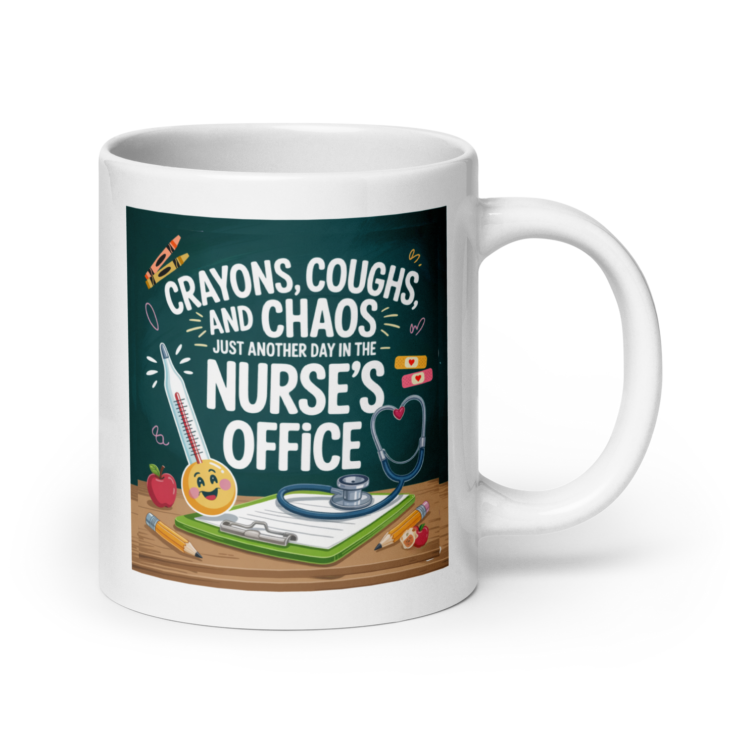Funny School Nurse Mug – 20oz Coffee Cup for School Nurses'