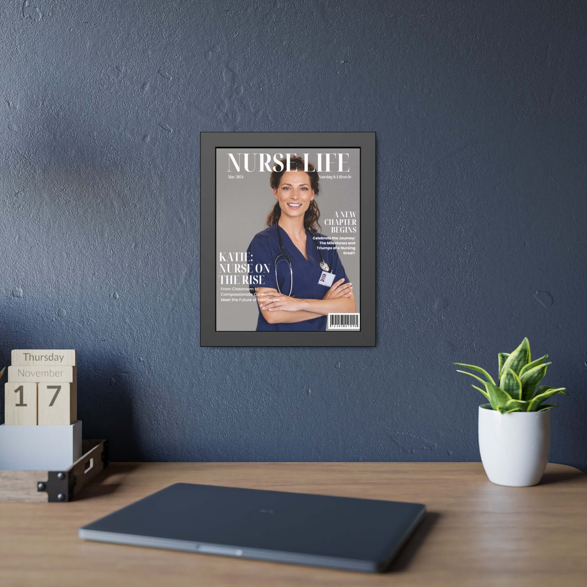 Personalized Nurse Magazine Cover – Registered Nurse Graduation Gifts - Secondary Image