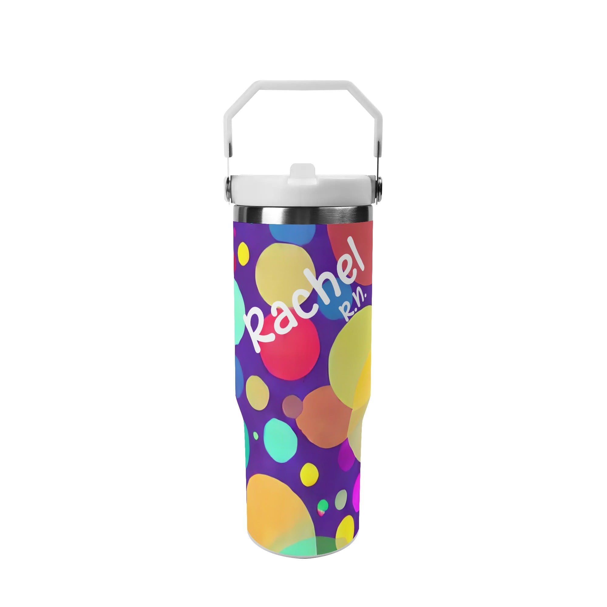 30oz Nurse Tumbler with Stylish Circle Design – Perfect for Busy Nurses - Secondary Image