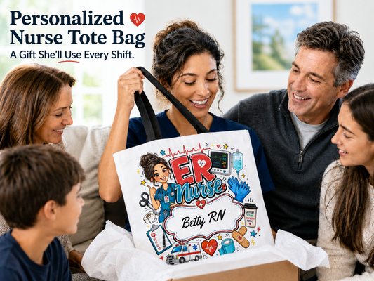 Personalized ER Nurse Tote Bag Gift