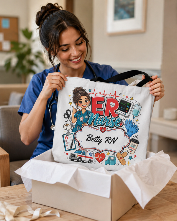 Fun ER Nurse Tote Bag – Personalized Gift for Emergency Room Nurses