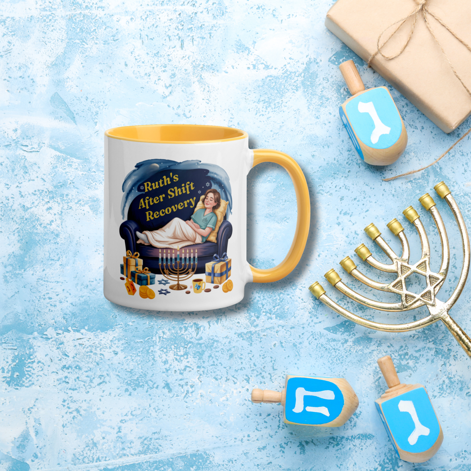 Personalized Hanukkah Gift Mug for Nurses