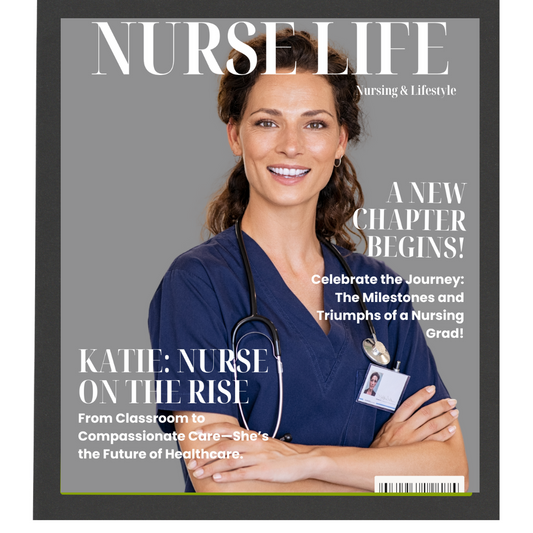 Custom nurse life magazine cover, an ideal gift to honor new nurses everywhere.