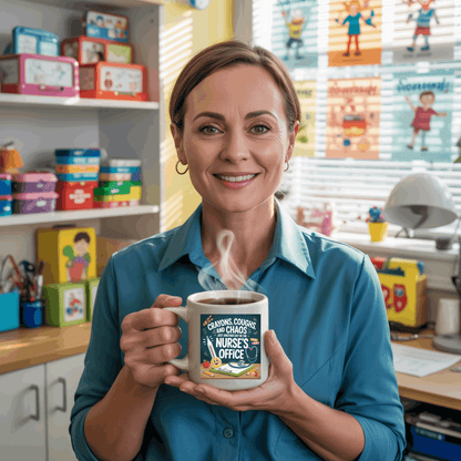 Funny School Nurse Mug – 20oz Coffee Cup for School Nurses'