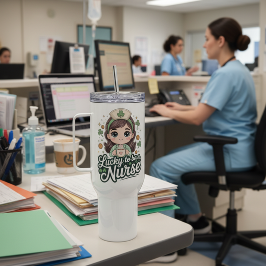 🍀St. Patrick's Day-Personalized Tumbler For Nurses