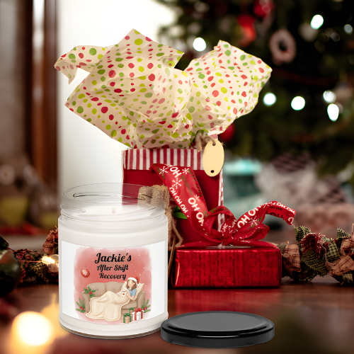 Personalized Nurse Candle – After Shift Recovery | Christmas Gift for Healthcare Heroes