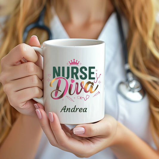 👑Personalized Nurse Diva Mug - 20oz