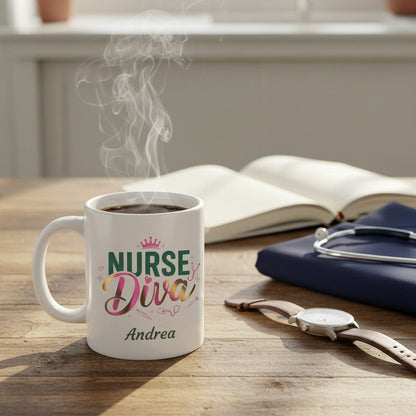 Personalized Nurse Diva Mug - 20oz