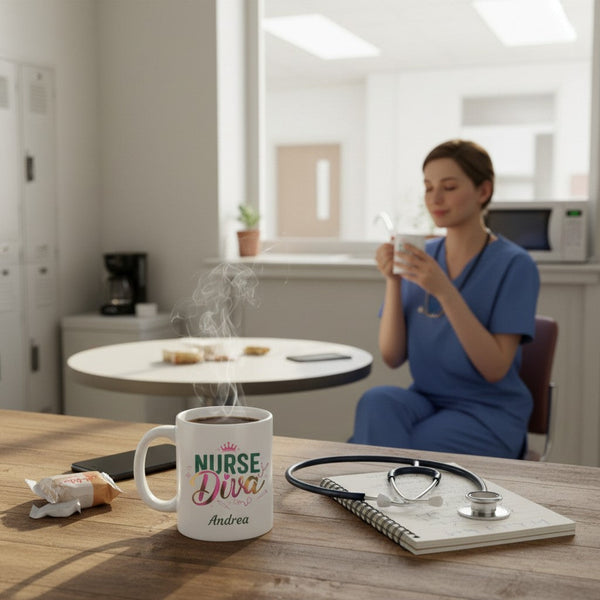 Personalized Diva Nurses Mug