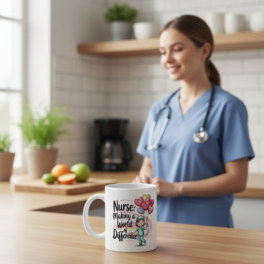 Personalized Nurse Mug – “Making a World of Difference”