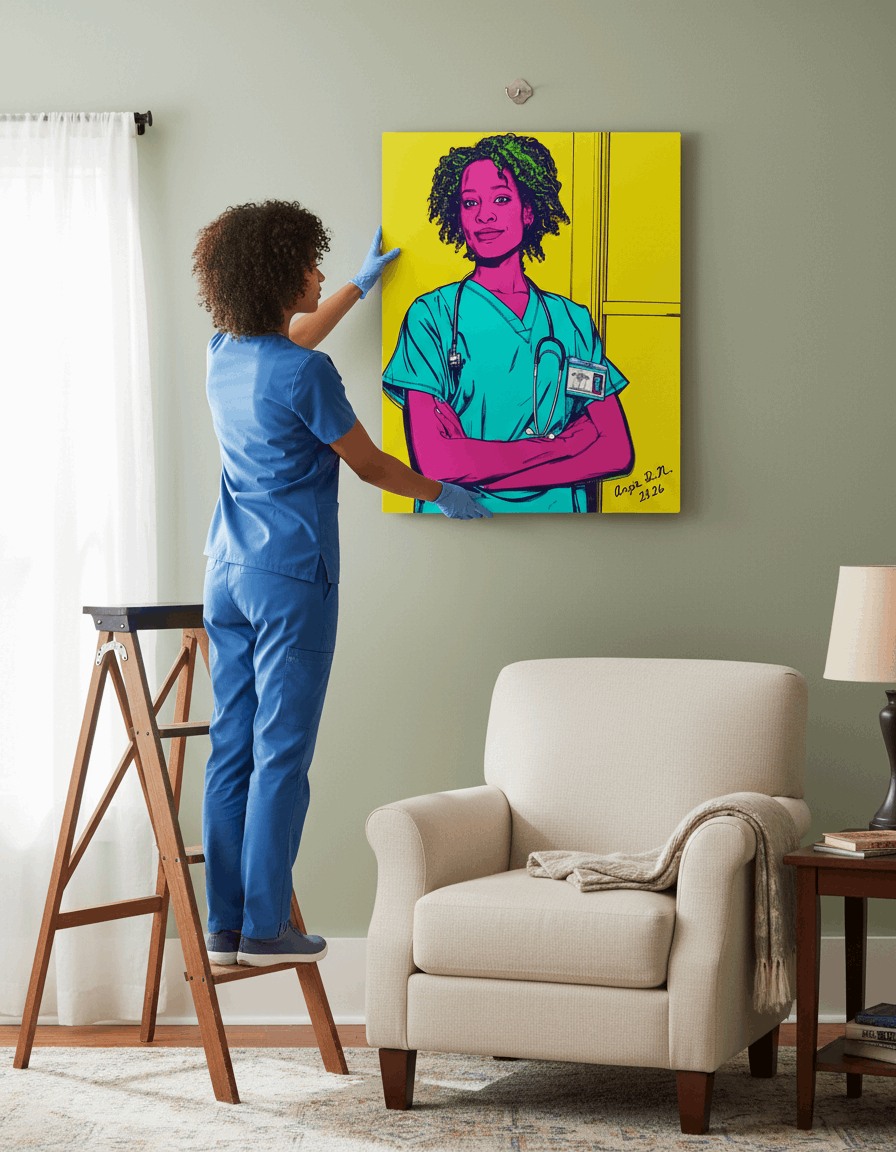 Personalized Nurse's Metal Art Print Gift