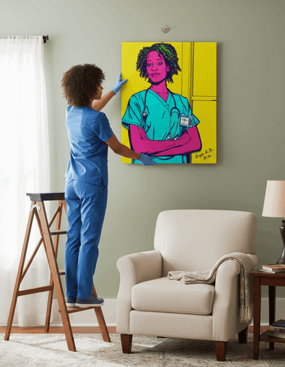Personalized Nurse's Metal Art Print Gift