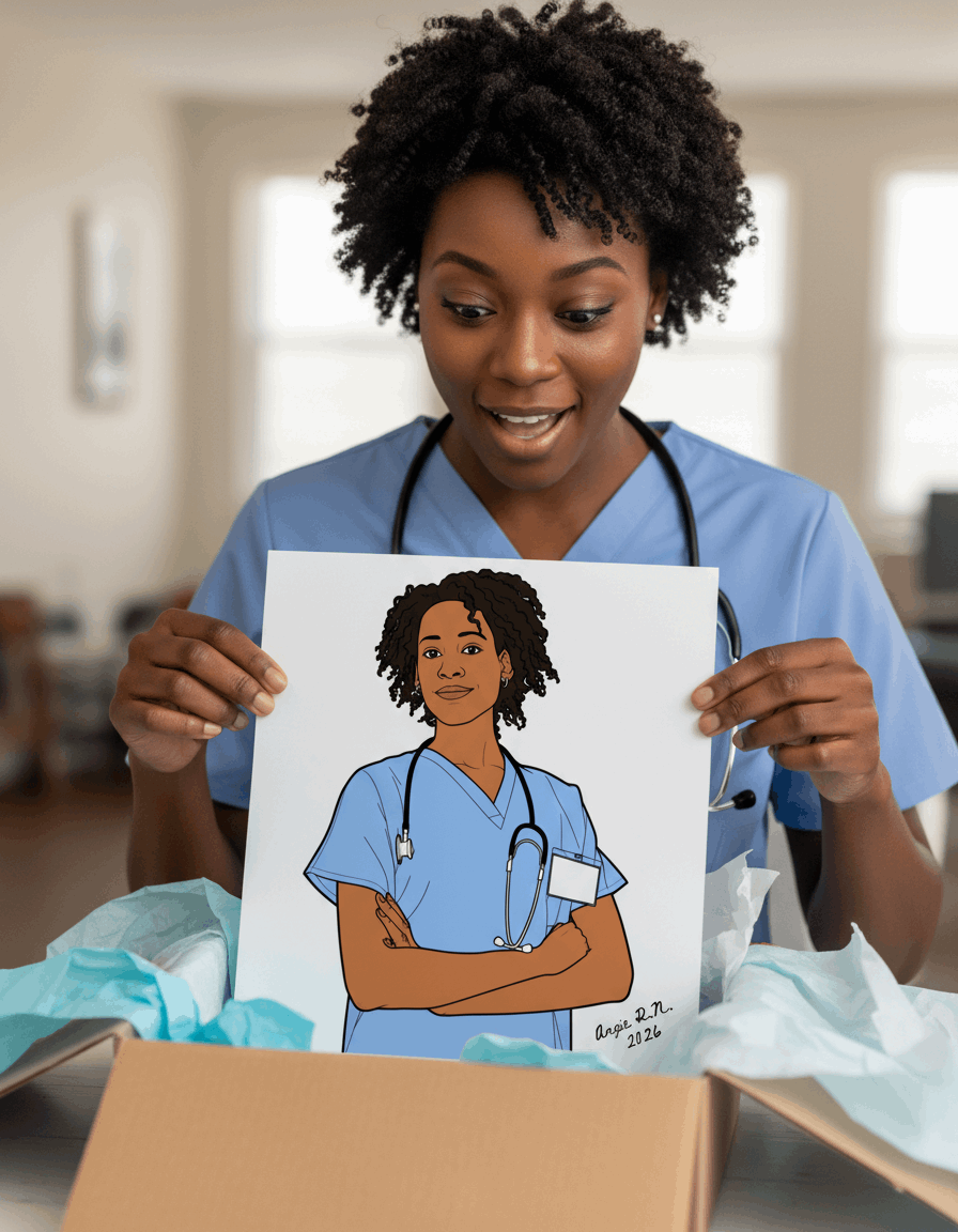 Personalized Nurse's Metal Art Print Gift