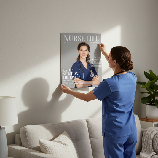 Nurse's Glossy Metal Wall Art Gift