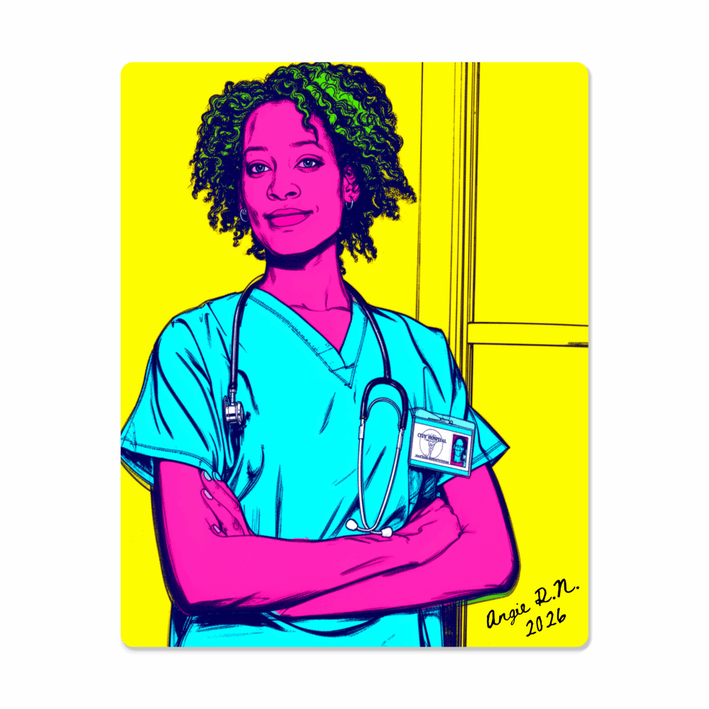 Personalized Nurse's Metal Art Print Gift
