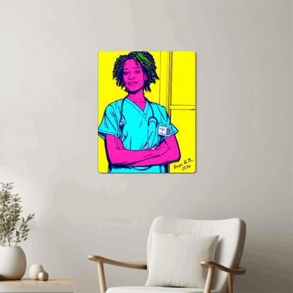 Personalized Nurse's Metal Art Print Gift