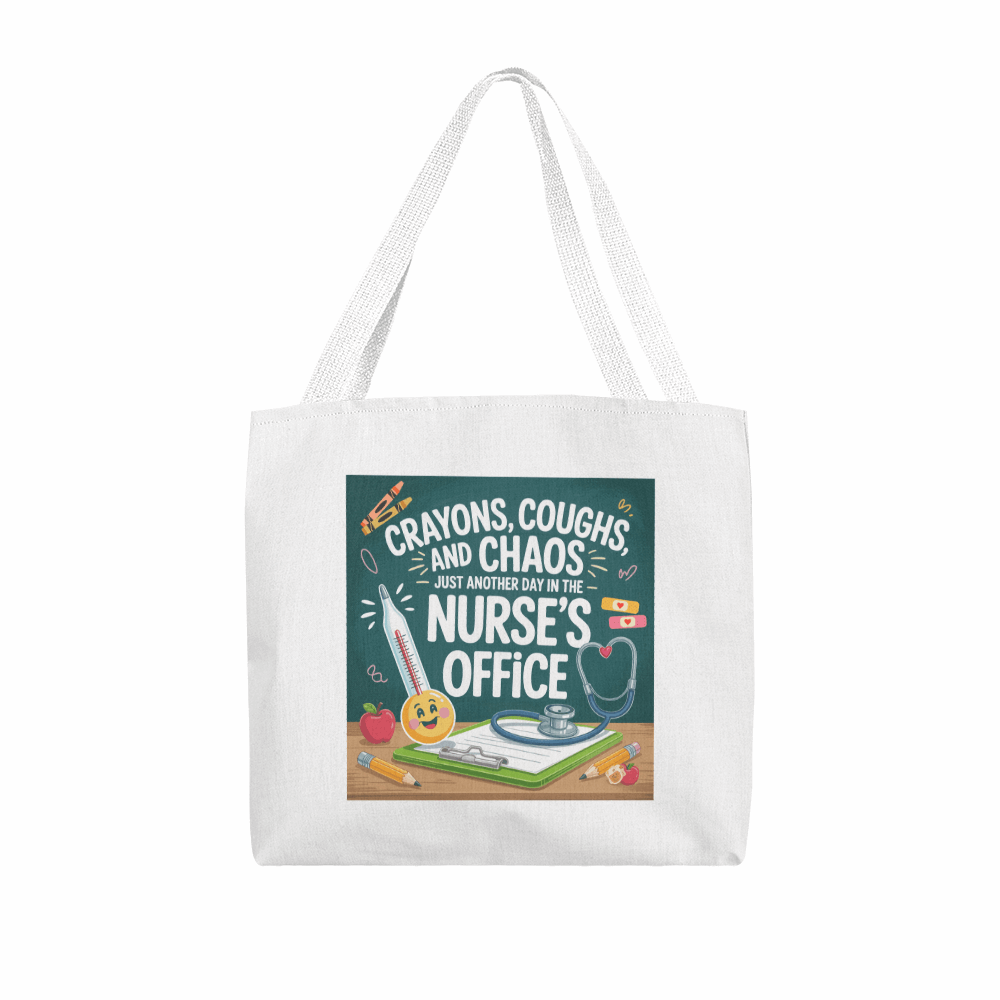 Funny School Nurse Tote Bag – Nurse's Office Gift