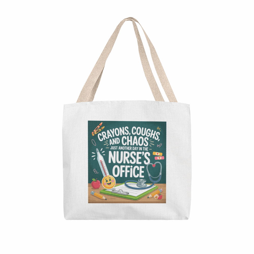 Funny School Nurse Tote Bag – Nurse's Office Gift