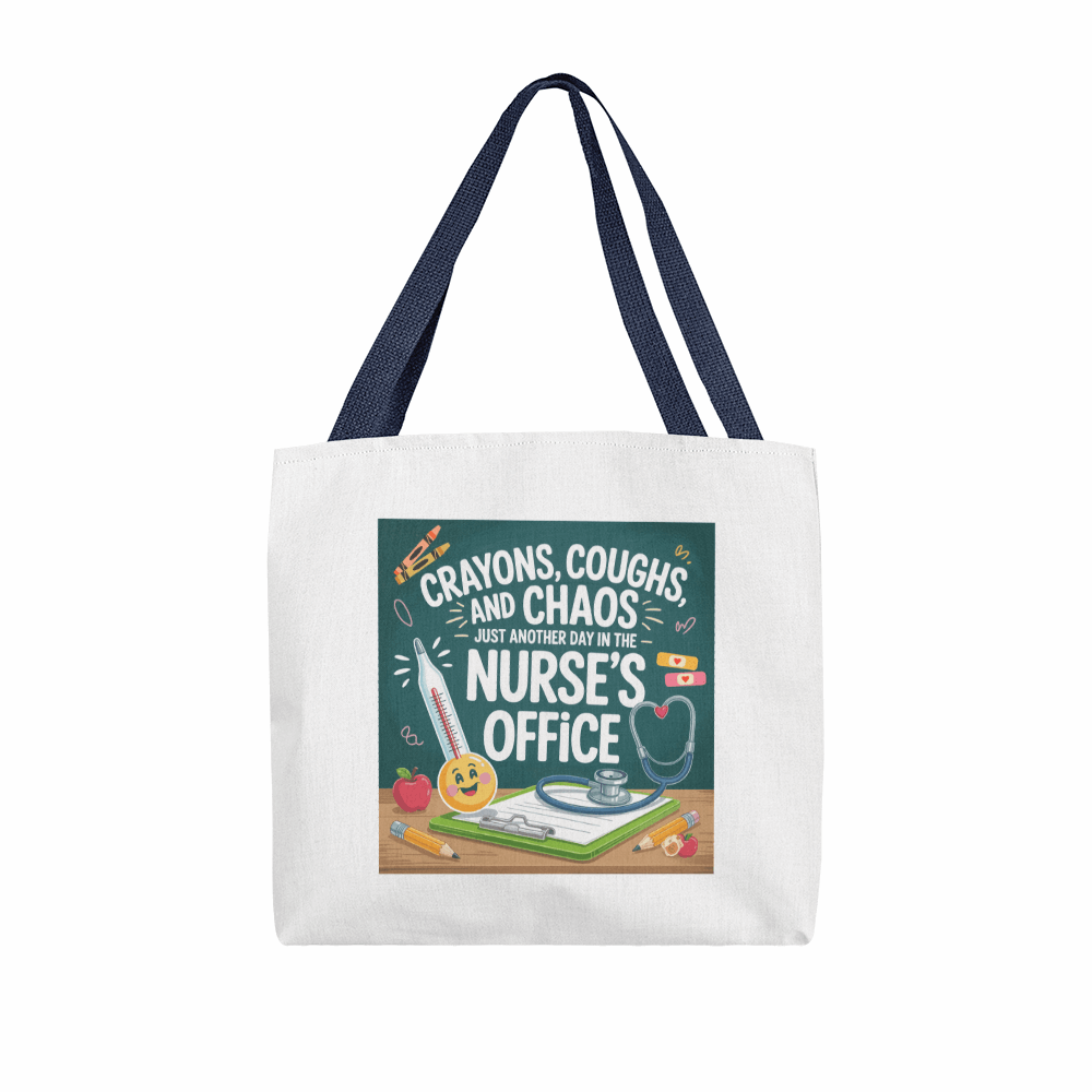 Funny School Nurse Tote Bag – Nurse's Office Gift