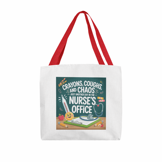 Funny School Nurse Tote Bag – Nurse's Office Gift