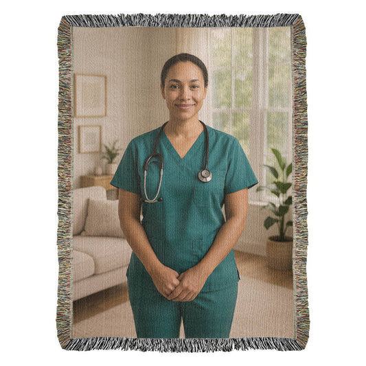Photo Heirloom Woven Blanket – A Meaningful Gift for Nurses