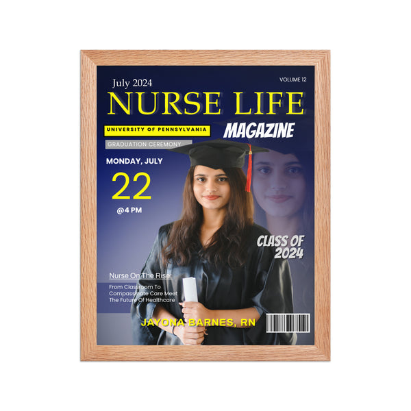 🎓Personalized Nurse Graduation Gift-Magazine Cover Print