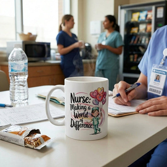 Personalized Nurse Mug 20oz – “Making a World of Difference”