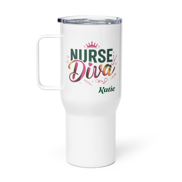 Personalized Stainless Steel Nurse Diva Tumbler