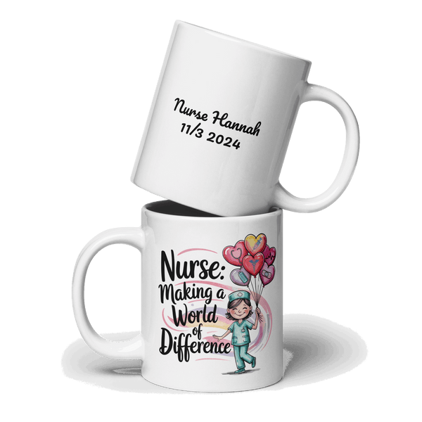 Personalized Nurse Mug 20oz – “Making a World of Difference”