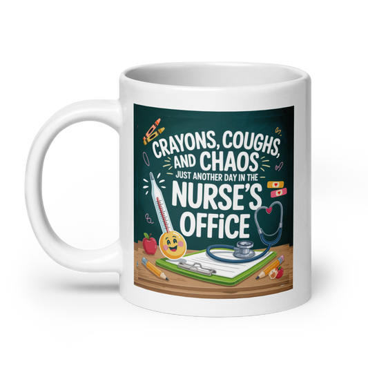 Funny School Nurse Mug – 20oz Coffee Cup for School Nurses'