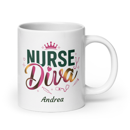 Personalized Nurse Diva Mug – Sip in Style